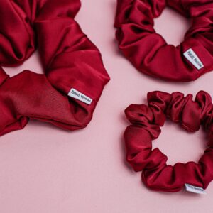 Gumka do włosów typu scrunchie - Boska Czerwień